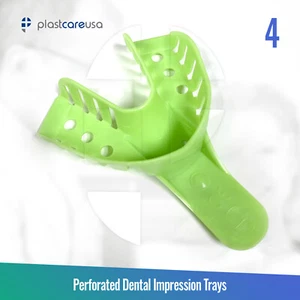 2 X Autoclave Perforated Dental Impression Trays (#4 Medium Lower) (Bag of 24) - Picture 1 of 10