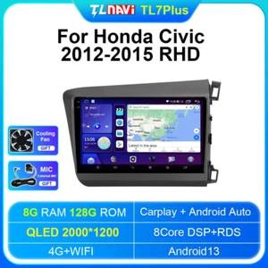 Used 8G+128G For Honda Civic 2012-2016 RHD Car Radio Android Auto 9inch GPS Navi - Picture 1 of 7