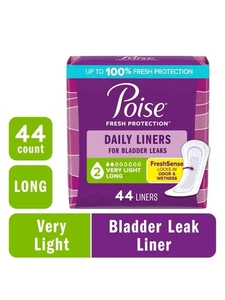 Poise Daily Incontinence Panty Liners 44ct – 4 packs 176 total - Picture 1 of 1