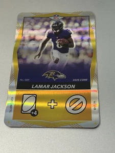 2025 UNO Elite Core Yellow Foil Lamar Jackson #089 Baltimore Ravens Football - Picture 1 of 2