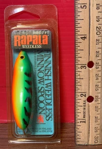 Vintage Rapala Finnish Weedless Minnow Spoon RMS-7 FT Fishing Lure NOS - Picture 1 of 10