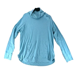 Coolibar Funnel Neck Top Womens Sea Breeze UPF 50+ Long Sleeve Kangaroo Size XL - Picture 1 of 10