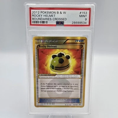 Rocky Helmet 153/149 B&W Boundaries Crossed Secret Rare Holo Pokemon PSA 9 MINT - Image 1 of 3