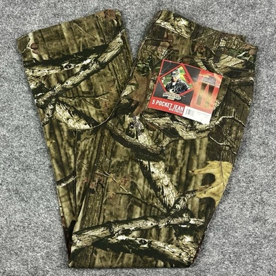 Mossy Oak Camo Jeans Womens 12 Stretch Hunting Pants 5 Pocket Break Up Infinity - Image 1 of 4