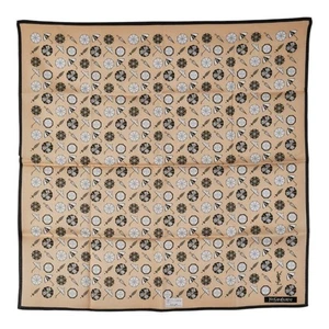 SAINT LAURENT YSL logo umbrella pattern Scarves Handkerchiefs Women 【Used】 - Picture 1 of 4