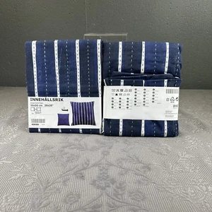 IKEA INNEHALLSRIK Two Cushion cover, Blue / White 20 x 20 " - Picture 1 of 4