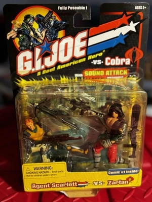 GI JOE VS COBRA AGENTE SCARLETT VS ZARTAN NUEVO SIN USAR, EN CAJA 2002 Foto 1 de 3