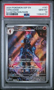 Ceruledge #197 2024 Pokemon Ssp En-Surging Sparks PSA 10 Illustration Rare - Picture 1 of 2