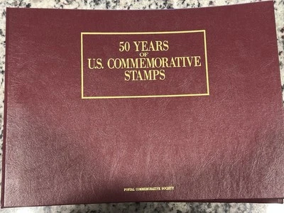 Vtg Postal Commemorative Society 50 Years Of US Commemorative Stamps 2 Books! - Image 1 of 4