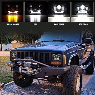 5x7 7x6 LED Scheinwerfer Für Jeep Cherokee XJ Wrangler YJ Ford Chevy GMC Toyota - Bild 1 von 4