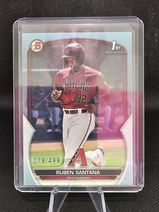 2023 Bowman Prospects #BP-42 Ruben Santana Sky Blue /499 - Picture 1 of 2