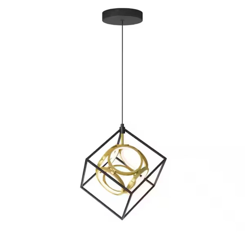 Artika Luxury 18-Watt 1 Light Black and Gold Modern Industrial Integrated