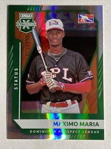 2021 Panini Elite Extra Edition Status GREEN /499 #185 Maximo Maria DPL Card