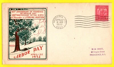 717-1 Arbor Day FDC, Harry Ioor Cachet, VFC, Sealed. - Image 1 of 4