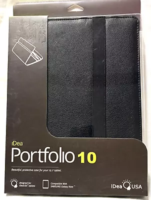NUEVA Funda de Cuero para Tablet Idea Portfolio 10 10.1" Samsung Galaxy Note Foto 1 de 2