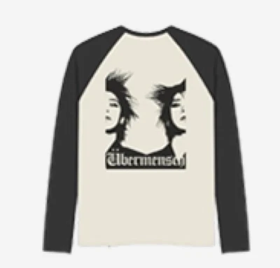 【G-DRAGON】 Ubermensch Raglan Long Sleeved T-Shirt Black - Image 1 of 2