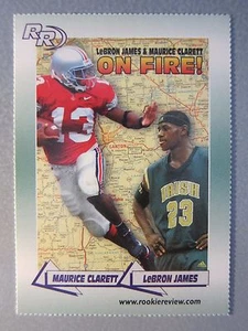 *Rare* 2002-03 Rookie Review #36 Lebron James RC / Maurice Clarett *ON FIRE* RC  - Picture 1 of 2