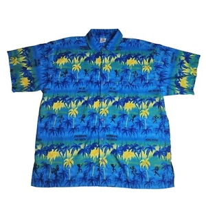 Rima Hawaiian Shirt Tropical Islands Caribbean Celebrate Blue Vacation XL - Picture 1 of 9