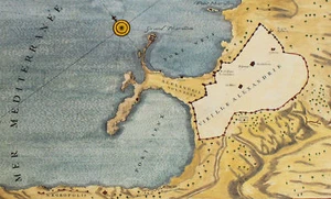 ALEXANDRIA schöner kolorierter Plan der Stadt und der Umgebung um 1750 Original! - Picture 1 of 1