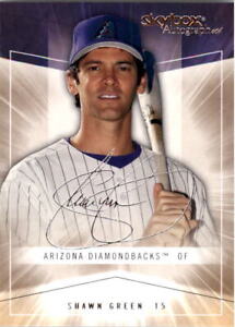 2005 SkyBox Autographics Arizona Diamondbacks Baseball Card #4 Shawn Green
