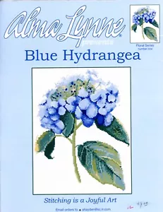 Alma Lynne Blue Hydrangea Cross Stitch pattern (2006) Floral Series #1 - Picture 1 of 2