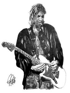 Kurt Cobain Nirvana Hard Rock Music Poster Print Wall Art 8.5x11 - Picture 1 of 6