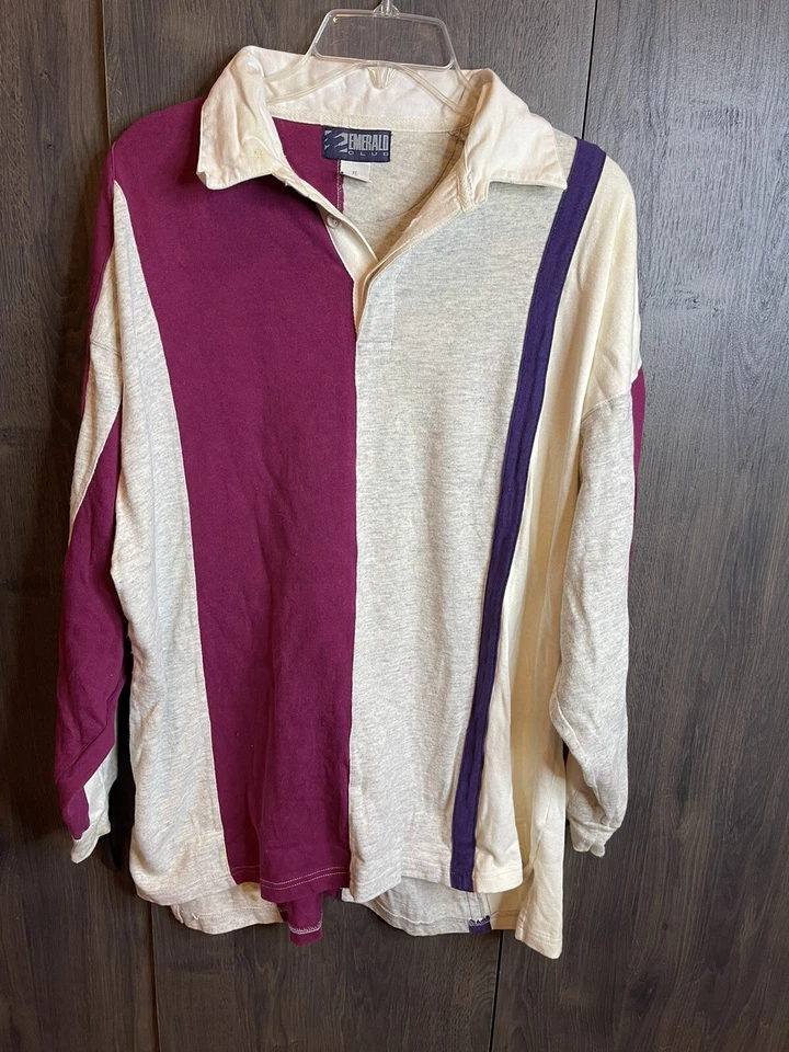 Vintage 90s Emerald club Sweatshirt pullover crew neck Red Adult X-Large - Image 1 of 4