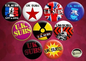 UK SUBS - Lot of 9 badges (pins, Dead Boys, Ramones, Buzzcocks) - Imagen 1 de 1