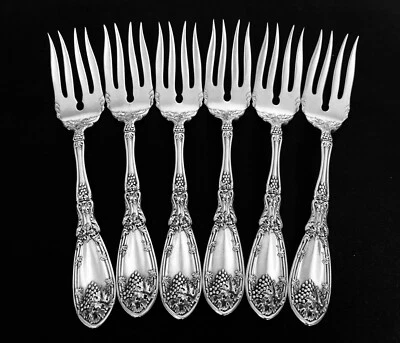 1908 LA VIGNE UVA ROGERS ONEIDA JUEGO DE 6 TENEDORES PARA ENSALADAS Foto 1 de 4