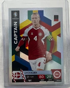 Simon Kjaer 2024 Topps Match Attax UEFA Captain Soccer Card #DEN2 Denmark - Picture 1 of 2