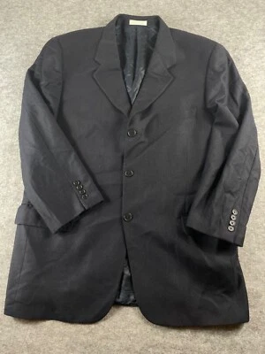 Calvin Klein Collection 3 button Black Blazer jacket Size 44R Wool - Image 1 of 4