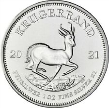 Top 2021 South Africa Silver Krugerrand Coin 1 oz.999 Fine Silver- In Stock