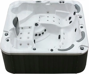 XXXL Luxus SPA LED Whirlpool SET 230x230cm Farblicht+Outdoor+Indoor Pool 6 Pers. - Bild 1 von 6