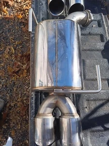 2 DUAL CHROME 4 PIPE Cobb Exhaust Muffler for FORD MUSTANG LOOKS AWESOME! - Picture 1 of 13