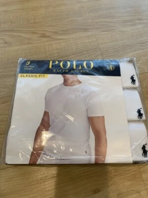 Polo Ralph Lauren Men's Classic Fit Moisture Wicking T-Shirt Tee White 3-Pack  - Image 1 of 3