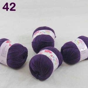 Sale lot 4 Skeins x50g Cashmere Silk Wool Children Hand Knitting Crochet Yarn 42 - Picture 1 of 4