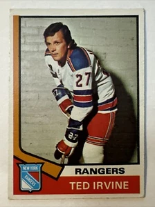 1974-75 Topps Ted Irvine #264 New York Rangers - Picture 1 of 2