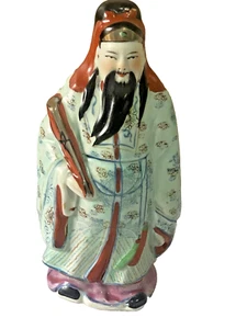 Vintage chinesische Porzellan Unsterbliche Figur Weiser Mann Gott des Glücks - Bild 1 von 24
