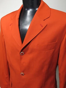 Dries Van Noten Belgium Red Blazer Jacket 50Eu 40US Gabardine Wool Three Button - Picture 1 of 10