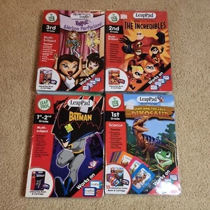 leappad learning system Leap Frog Lot Of 4 book & cartridge 1st 2nd 3rd grade  - Picture 1 of 12