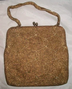 Vintage Delill Beaded Gold Purse Made in Japan - Picture 1 of 4