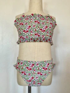 GAP SWIMSUIT, YOUNG GIRLS LIGHT PINK FLORAL, RUFFLE, TWO-PIECE, LARGE - Picture 1 of 4
