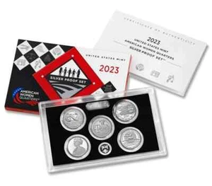 2023 S American Women Quarters Silver Proof Set (23WS) MINT SEALED Brown box - Picture 1 of 4