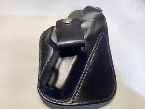 Alessi IWB RH holster any 1911 Commander 4 1/4 inch Black/Brown leather - Picture 1 of 13