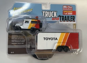 Johnny Lightning - 1980 Toyota Land Cruiser FJ40 Enclosed Trailer Truck JLCP7348 - Picture 1 of 2