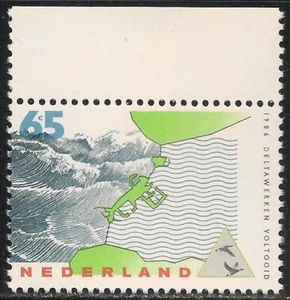 Países Bajos #708 (A236) en muy buen estado sin montar o nunca montada - 1986 65c barrera contra marejadas ciclónicas, proyecto Delta - Imagen 1 de 1