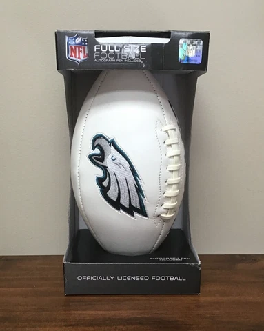 Philadelphia Eagles NFL Official Licensed Football - Full Size - White & Green Cover