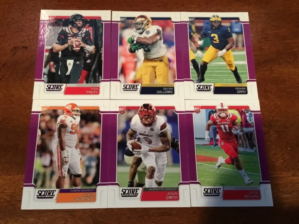 2019 SCORE YOU PICK PURPLE PARALLELS SP NEWTON FITZGERALD GOFF GURLEY RC'S - Image 1 of 4