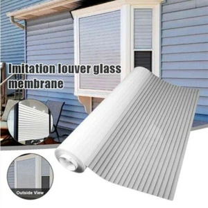 Horizontal Glass Blinds Static Glue-free for Home Office - Picture 1 of 17