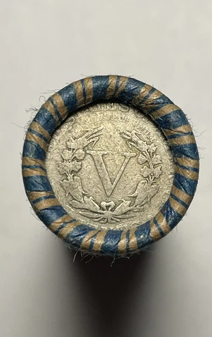 Jefferson Nickel Roll of 40 US Coins 1938-1961 With V & Buffalo Ends & SILVER 5C Cover